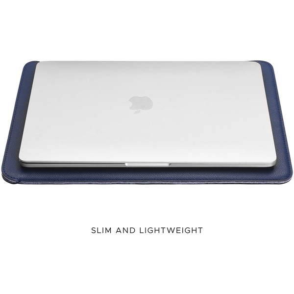 Comfyable MacBook Deri Zarf Klf (16 in)-Navy