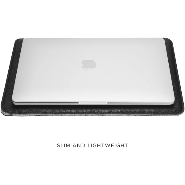 Comfyable MacBook Deri Zarf Klf (16 in)-Black