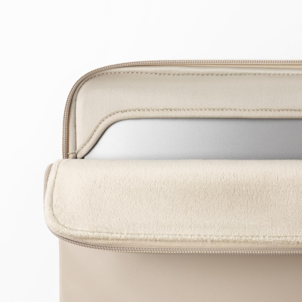 Comfyable MacBook Pro/Air Deri Laptop �anta (13-14 in�)-Dark Beige