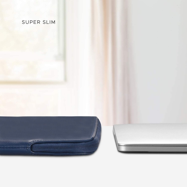 Comfyable MacBook Pro/Air Deri Laptop antas (13.3 in)-Midnight Blue