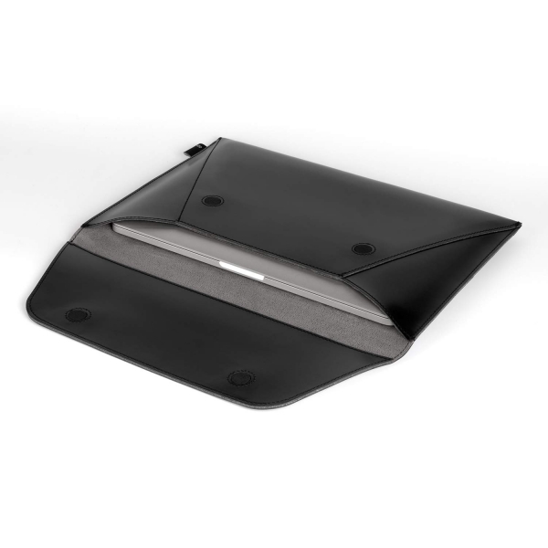 Comfyable MacBook Pro/Air Deri Zarf Laptop antas (13.3 in)-Black