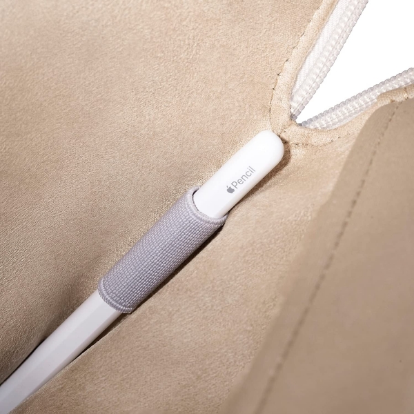 Comfyable iPad Pro Kapitone PU Deri Su Geçirmez Kılıf (12.9 inç)-Beige