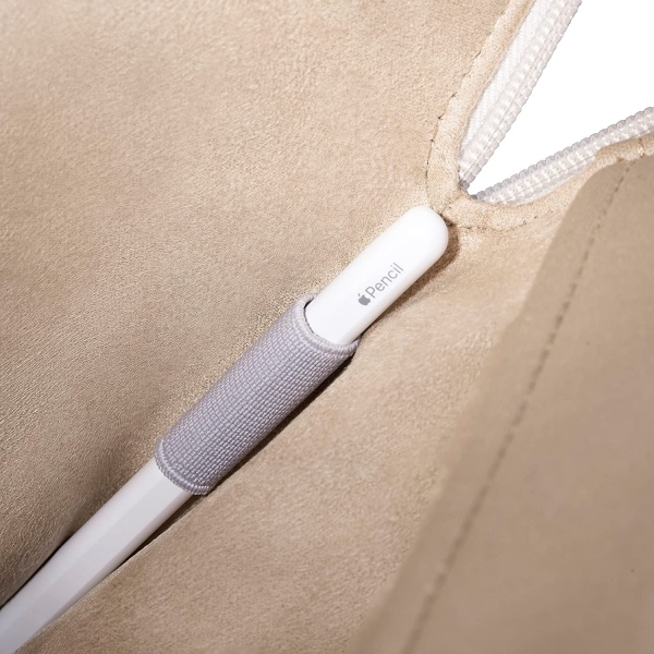 Comfyable iPad Pro Kapitone PU Deri Su Geirmez Klf (12.9 in)-Beige