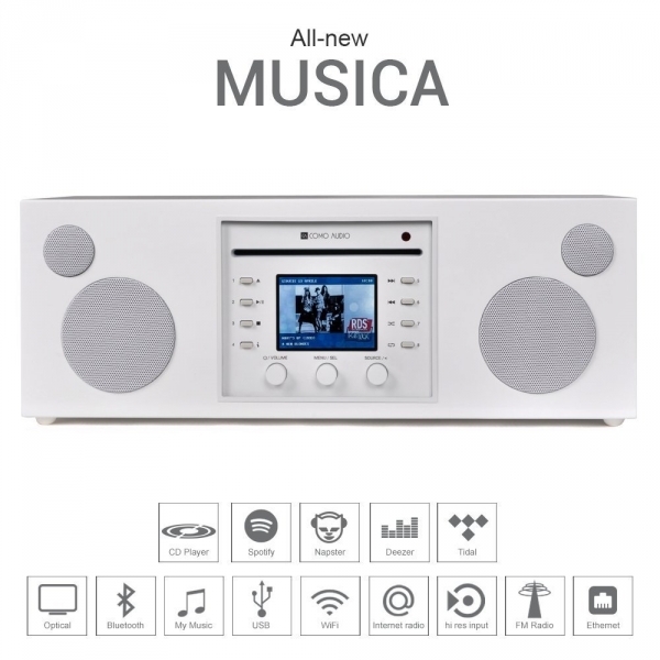 Como Audio Musica CD alar/Kablosuz Mzik Sistemi- Piano White