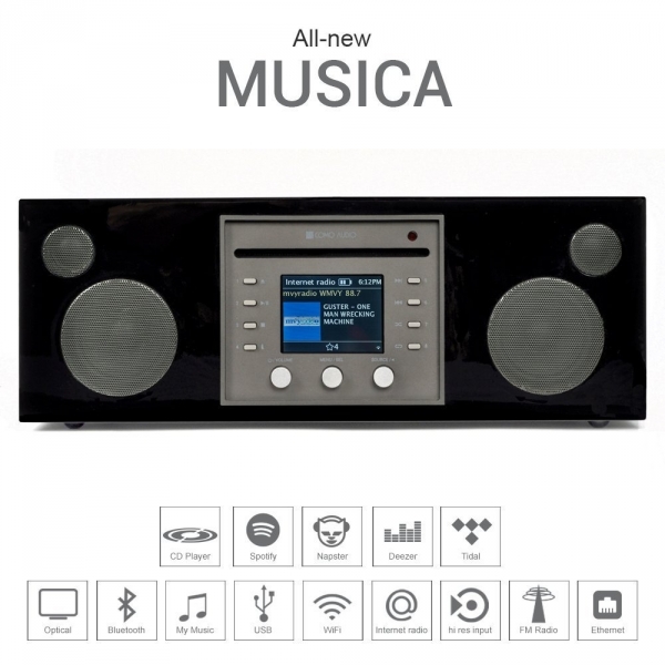 Como Audio Musica CD alar/Kablosuz Mzik Sistemi- Piano Black