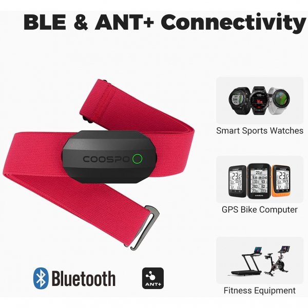 CooSpo H808S Ak�ll� Kalp At�� H�z� Monit�r�-Black Red
