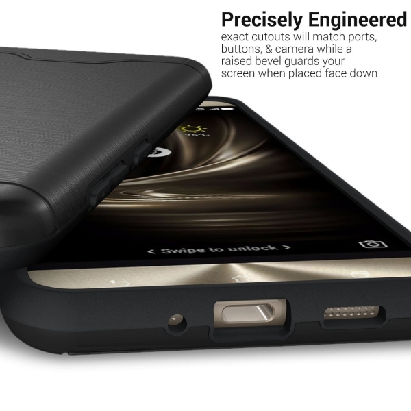 CoverON Asus Zenfone 3 Secure Card Serisi Kickstand Klf-Rose Gold