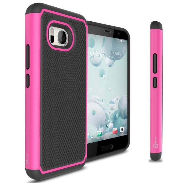 CoverON HTC U11 HexaGuard Seri Klf-Hot Pink