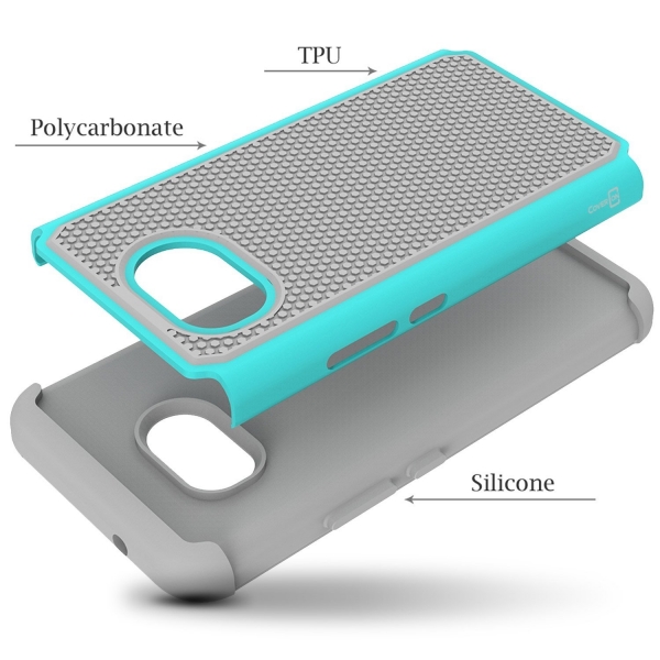 CoverON HTC U11 HexaGuard Seri Klf-Teal Grey