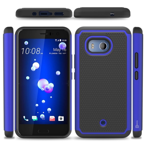CoverON HTC U11 HexaGuard Seri Klf-Blue 
