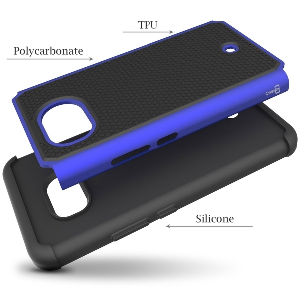 CoverON HTC U11 HexaGuard Seri Klf-Blue 