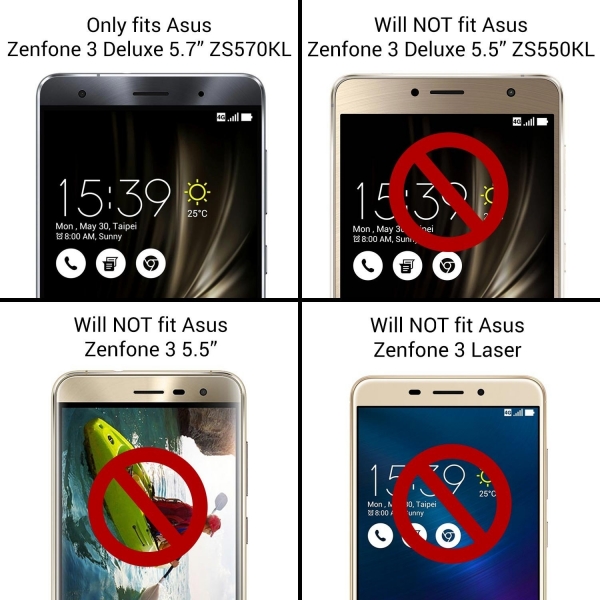 CoverON Asus Zenfone 3 Deluxe FlexGuard Serisi Klf-Clear