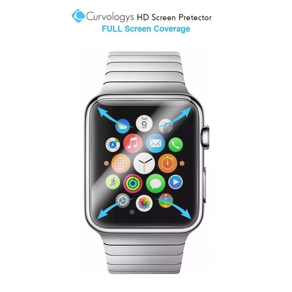 Curvologys Apple Watch 38mm Ekran Koruyucu Film (2 Adet)