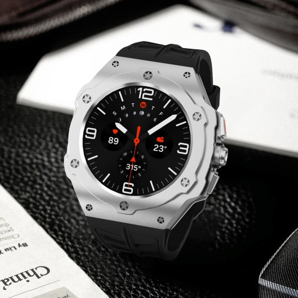 DGYSG Galaxy Watch Ultra Luxury Kay (47mm)-Silver