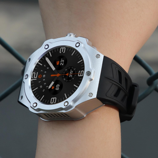 DGYSG Galaxy Watch Ultra Luxury Kay (47mm)-Silver