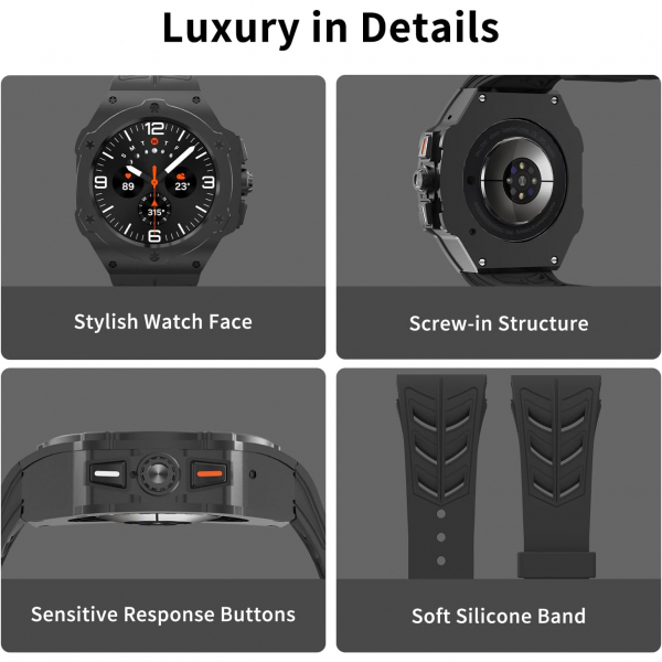 DGYSG Galaxy Watch Ultra Luxury Kay (47mm)-Black