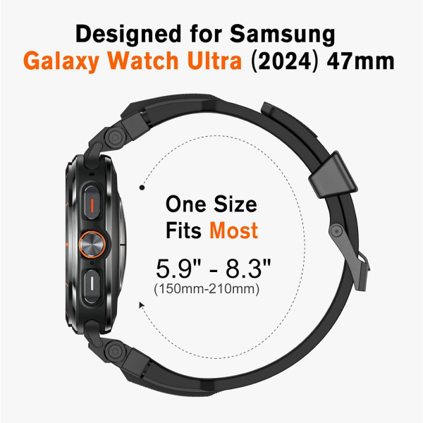 amBand Galaxy Watch Ultra Kay (47mm)-Black Black 