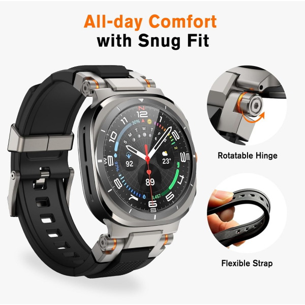 amBand Galaxy Watch Ultra Kay (47mm)-Silver Black 