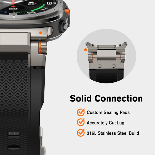 amBand Galaxy Watch Ultra Kay (47mm)-Silver Black 