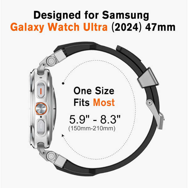 amBand Galaxy Watch Ultra Kay (47mm)-White Black 