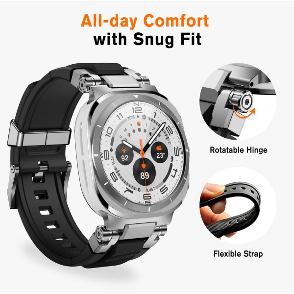 amBand Galaxy Watch Ultra Kay (47mm)-White Black 