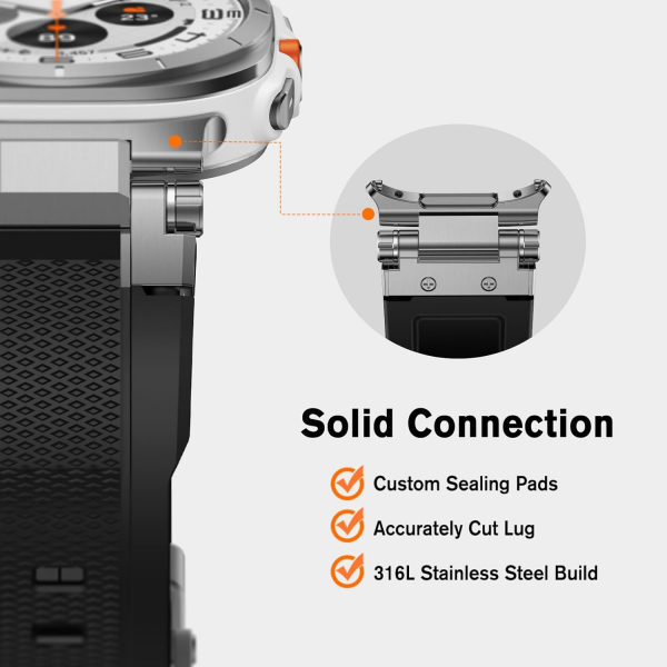 amBand Galaxy Watch Ultra Kay (47mm)-White Black 