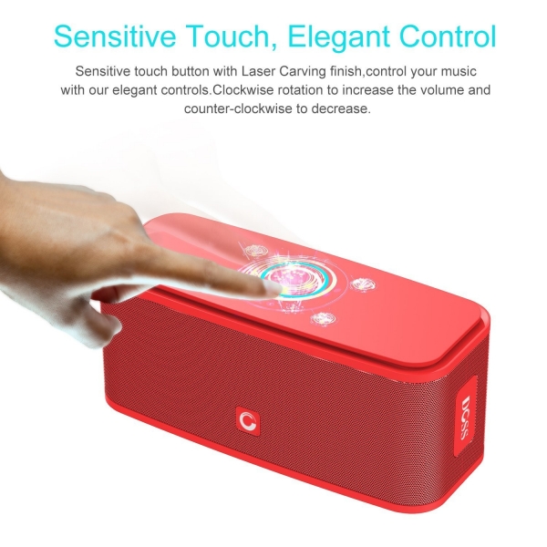 DOSS Touch SoundBox Bluetooth Hoparlr-Red