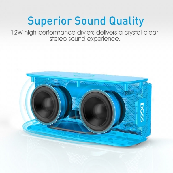 DOSS Touch SoundBox Bluetooth Hoparlr-Blue
