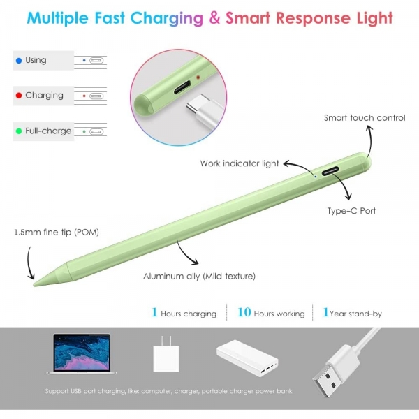 DTTO iPad in Active Stylus Kalem-Green