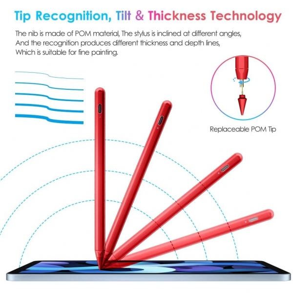 DTTO iPad in Active Stylus Kalem-Red