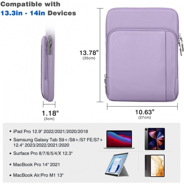 Dadanism Tablet antas (12.9 in)-Grey Purple