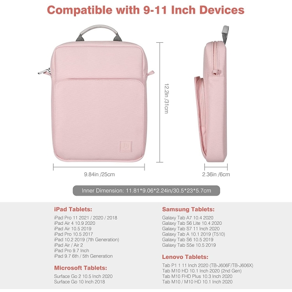 Dadanism Tablet İçin Omuz Çantası (11 inç)-Pink