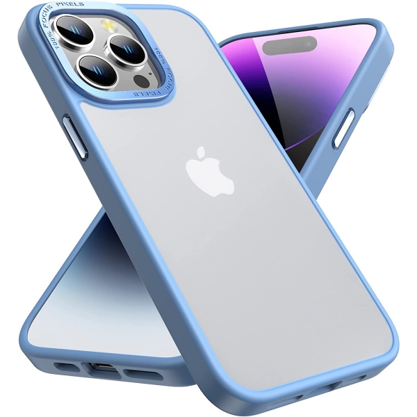 Dadanizm iPhone 14 Pro Manyetik Klf (MIL-STD-810G)-Light Blue