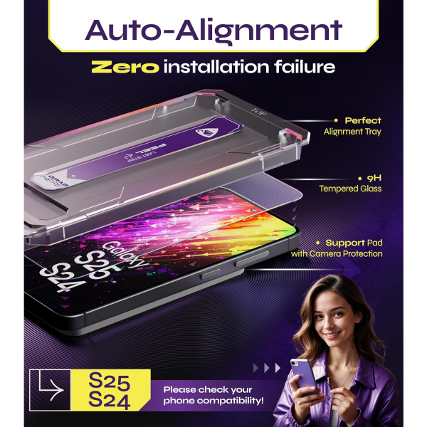 Defenslim Galaxy S25/S24 Ekran Koruyucu (2 Adet)