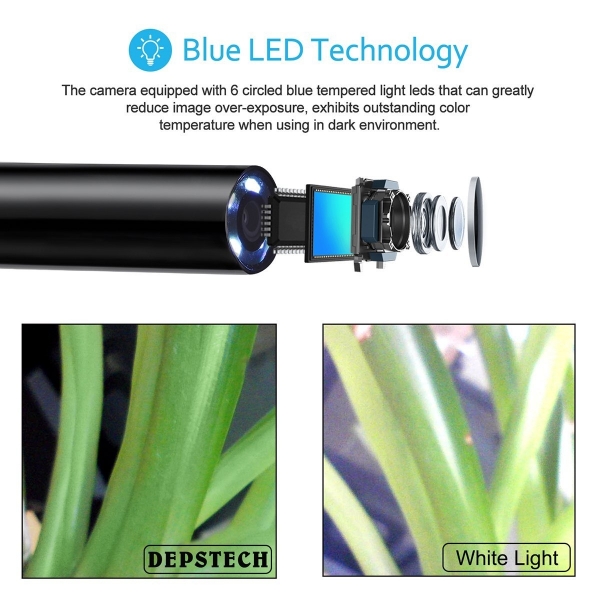 Depstech HD Su Ge�irmez Uzun Kablolu Kamera (5 Metre)