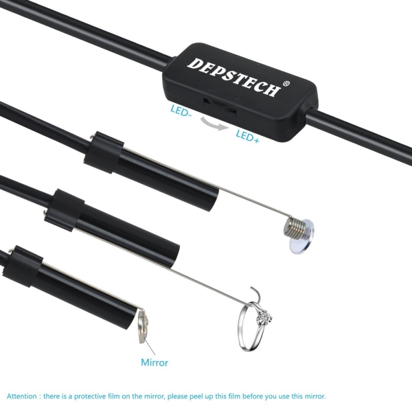 Depstech HD Su Ge�irmez Uzun Kablolu Kamera (5 Metre)