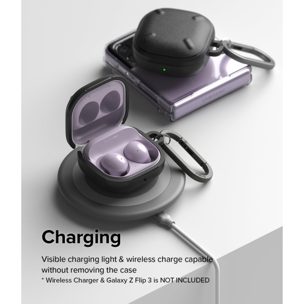 Rin gke Onyx Galaxy Buds FE Uyumlu Klf -Black