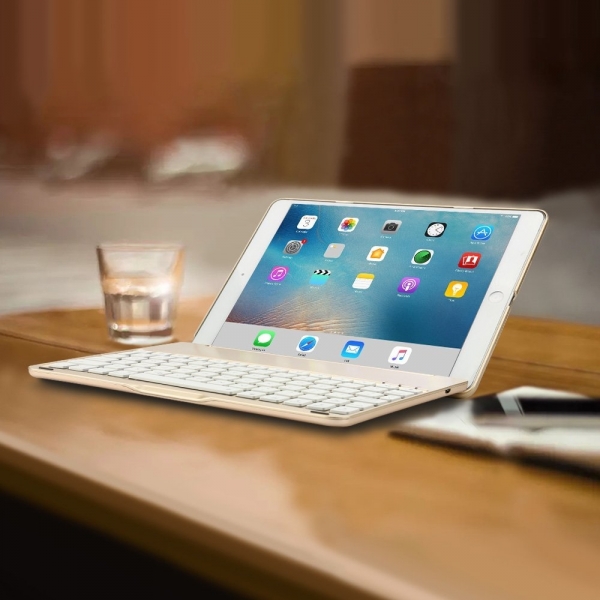 Dingrich Apple iPad Pro Akll Klavye Klf (10.5 in)-Gold