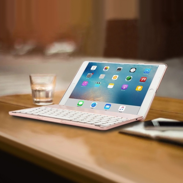 Dingrich Apple iPad Pro Akll Klavye Klf (10.5 in)-Rose Gold