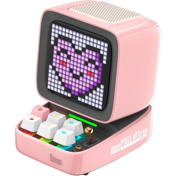 Divoom Ditoo Pixel Art Game Akll Bluetooth Hoparlr-Pink