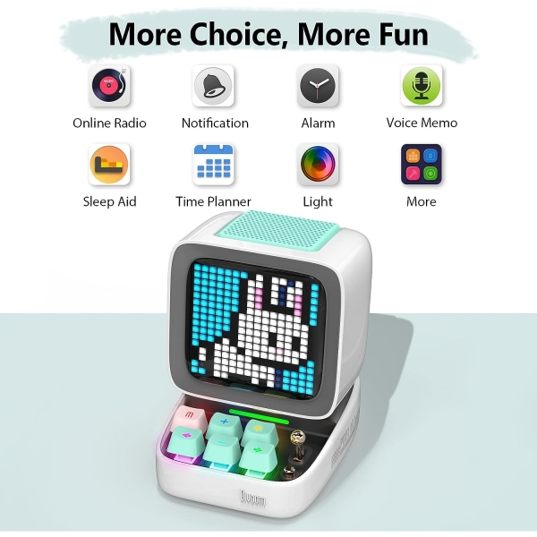 Divoom Ditoo Pixel Art Game Akll Bluetooth Hoparlr-White