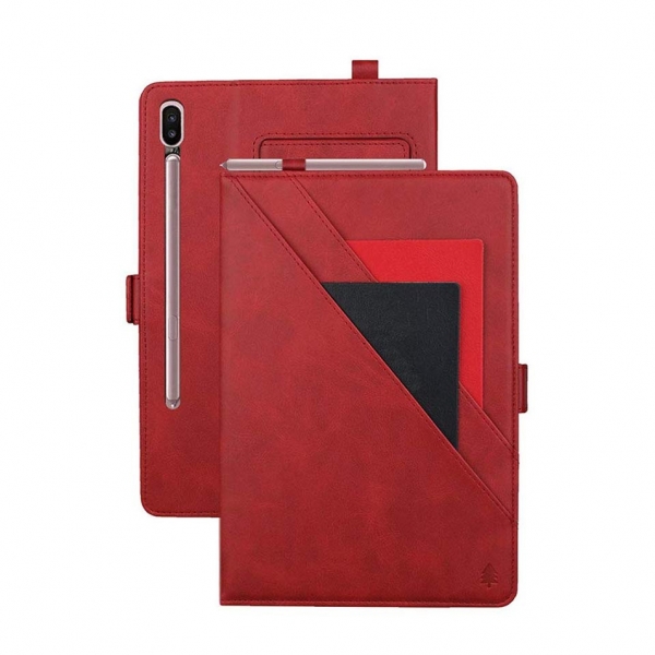 DreamDirect Samsung Tab S6 Deri Klf (10.5 in)-Red