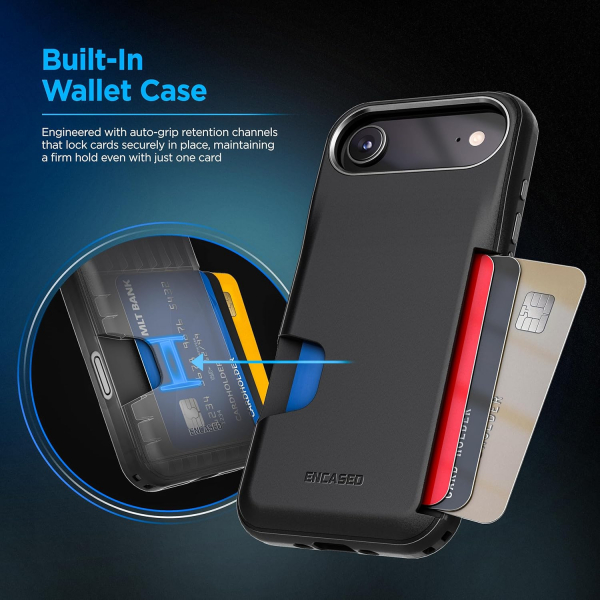 ENCASED Apple iPhone Air Cache Czdan Klf-Black
