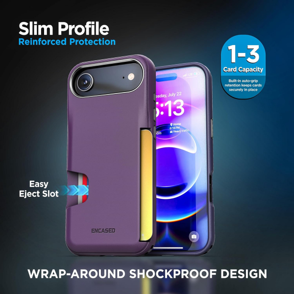 ENCASED Apple iPhone Air Cache Czdan Klf-Purple
