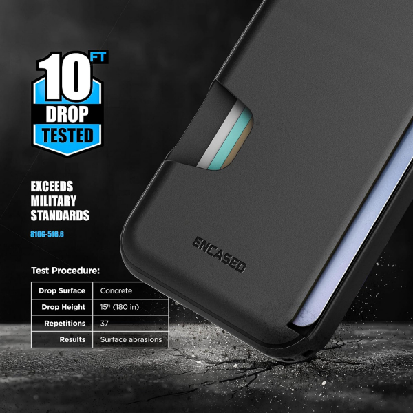 ENCASED Apple iPhone 17 Cache Czdan Klf-Black