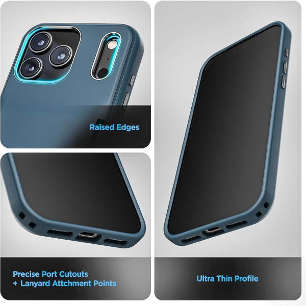 ENCASED Apple iPhone 17 Pro Cache Czdan Klf-Blue