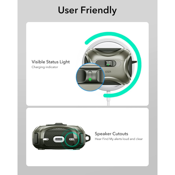 ESR Apple AirPods Pro 3 Cyber Klf-Army Green