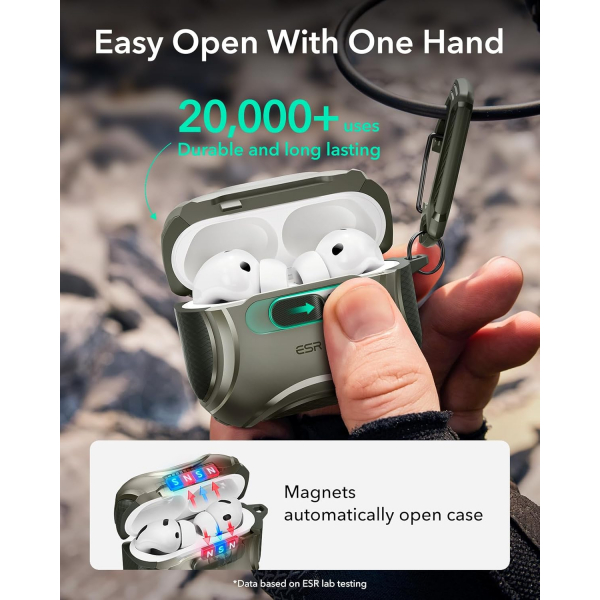 ESR Apple AirPods Pro 3 Cyber Klf-Army Green