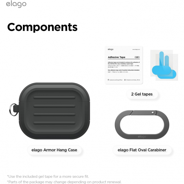 elago Apple AirPods Pro 3 Armor Klf-Black