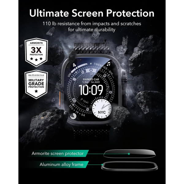 ESR Apple Watch Ultra 3 49mm Bumper Klf-Black